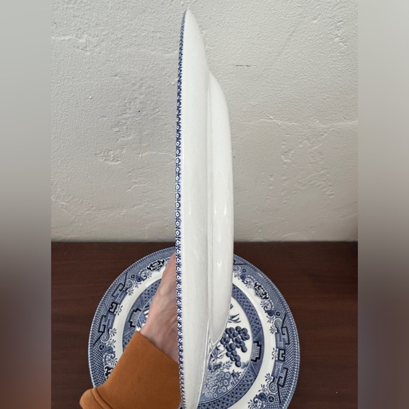 Set of 2 brand new Churchill Blue Willow 10” dinner plates Earthenware China - Picture 6 of 13